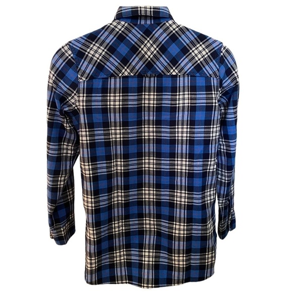 J. CREW Boy Fit Blue Plaid Button Down Shirt Women 6P - Picture 3 of 5